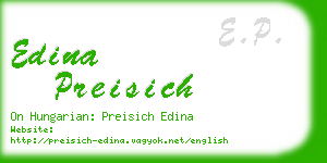 edina preisich business card